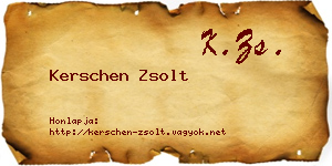 Kerschen Zsolt névjegykártya